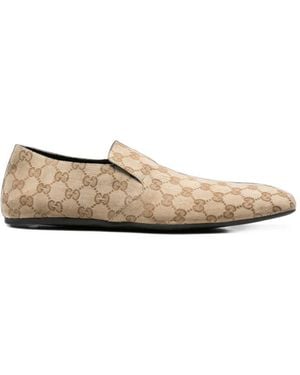Gucci Cupertino Gg Loafers - White