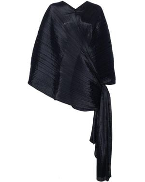 Pleats Please Issey Miyake Madame T Pleated Scarf - Blue