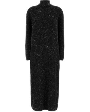 The Row Melani Cashmere Long Dress - Black