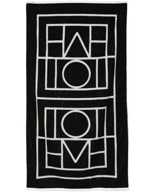 TOTEME Monogram Beach Towel - Black