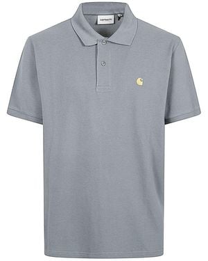 Carhartt Logo Cotton Polo Shirt - Grey
