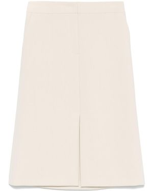 Patrizia Pepe Flared Midi Skirt - Natural