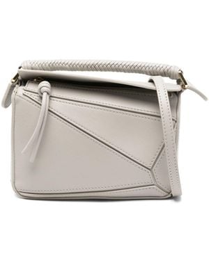 Loewe Puzzle Mini Leather Handbag - Grey