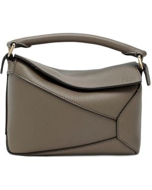 Loewe Puzzle Edge Mini Leather Handbag - Brown