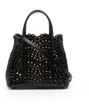 Alaïa Mina 20 Leather Handbag - Black