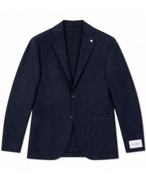 Luigi Bianchi Wool And Cashmere Blend Jacket - Blue