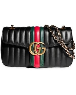 Gucci Borsa A Spalla Media Jetset Gg Marmont - Nero
