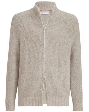 Brunello Cucinelli Cashmere Cardigan - White