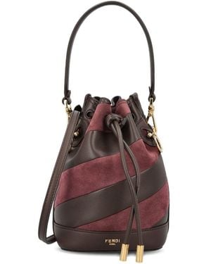 Fendi Mon Tresor Mini Leather Bucket Bag - Red