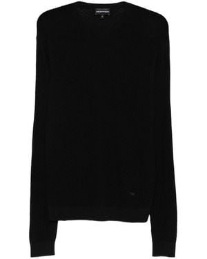 Emporio Armani Wool Crewneck Jumper - Black