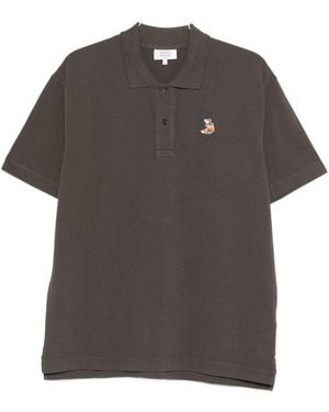 Maison Kitsuné Dreaming Fox Cotton Polo Shirt - Grey