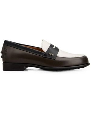 Tod's Leather Loafers - White