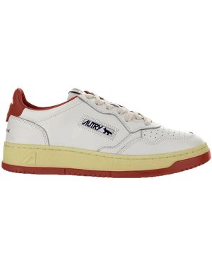 Autry X Maison Kitsune Medialist Low Trainers - White