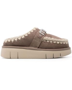 Mou Bounce Clog Slippers - Brown