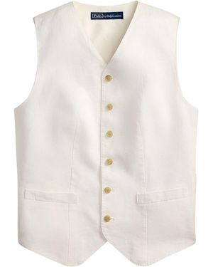 Polo Ralph Lauren Linen Vest - White