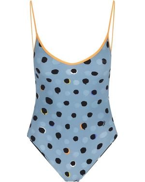 Fendi Costume Da Bagno A Pois - Blu