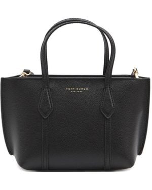Tory Burch Perry Mini Leather Tote - Black