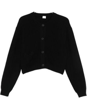 C.t. Plage Cotton Crewneck Cardigan - Black