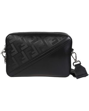 Fendi Diagonal Shoulder Bag - Black