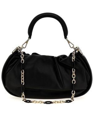 Roger Vivier Viv Choc Medium Leather Hobo Bag - Black