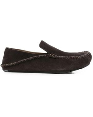 Loewe Rambla Leather Loafers - White