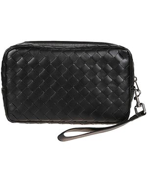 Bottega Veneta Pochette Con Logo - Nero