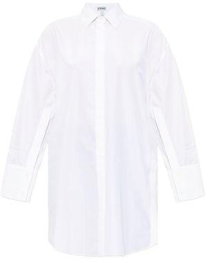 Loewe Dress With Logo - White