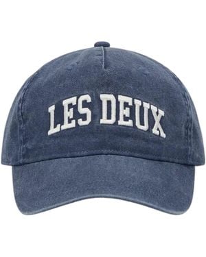 Les Deux Cappellino Da Baseball Morbido Lavato Collage - Blu
