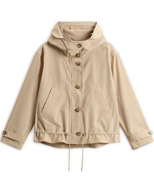 Woolrich Short Parka Coat - Natural