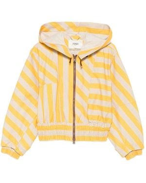Fendi Striped Blouson Jacket - Metallic
