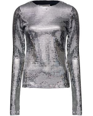 MM6 by Maison Margiela Metallized Top - Grey