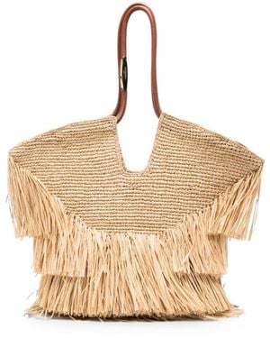 Zimmermann Goldentime Medium Rafia Tote - Natural