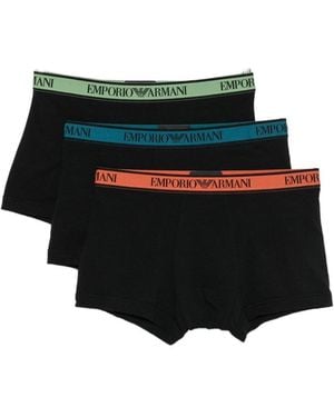 Emporio Armani Logo Trunk Briefs - Black