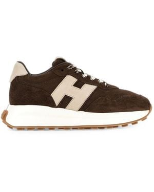 Hogan H641 Leather Trainers - Brown