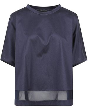 MIZUIRO Cotton T-Shirt - Blue