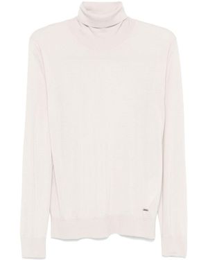 Brioni Cashmere And Silk Turtle-Neck Jumper - White