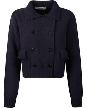Jucca Doublebrested Jacket Like Jumper - Blue