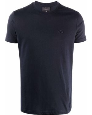 Emporio Armani Logo Cotton T-Shirt - Blue
