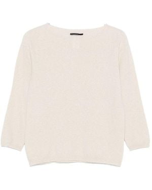 Fabiana Filippi Wool Blend Crewneck Jumper - Natural