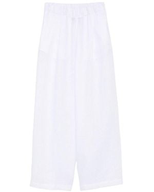 Semicouture Jhonny Linen Trousers - White
