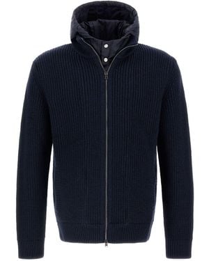 Herno Wool Cardigan - Blue