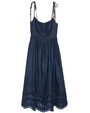 Zimmermann Mahon Denim Midi Dress - Blue