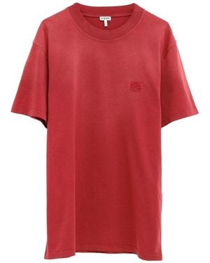 Loewe Anagram Cotton T-Shirt - Red