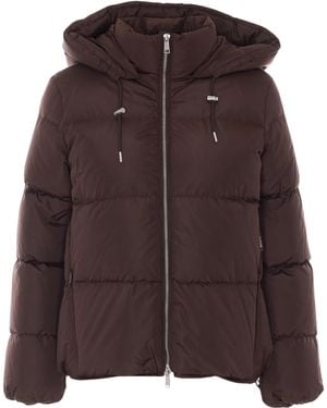 Add Hooded Ped Jacket Bomber Jacket - Brown