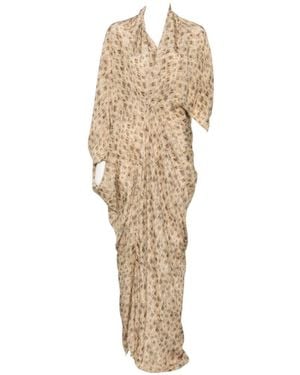 Cortana Mayu Printed Long Dress - Natural