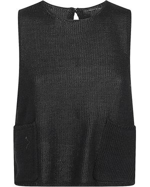 MIZUIRO Cotton Vest - Black