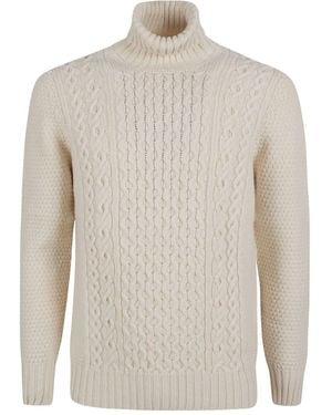 Drumohr Long-Sleeve Turtleneck Jumper - White