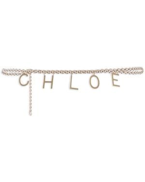Chloé Chloè Letters Belt - White