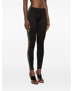 Gucci Leggings Con Dettaglio Web - Nero