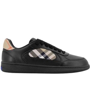 Burberry Low-Top Leather Trainers - Black